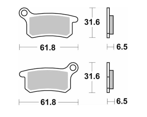 SBS KH357 Камбузи Off-Road Sinter Золотий KTM SX 65 '09-'21, GASGAS MC 65 '21-, HUSQVARNA TC 65 '17-, SX 85 '04-'11