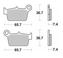 SBS KH367/2 gals колодки керамічні чорні для Beta RR 50/125 '08-'15, 200 Urban '08-'15, 200 RR '20-'23, 250 RR '13-'22, 300 RR '13-'23, 350 ALP4, 400 RR '05-'17,