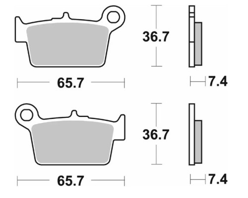 SBS KH367/2 gals колодки керамічні чорні для Beta RR 50/125 '08-'15, 200 Urban '08-'15, 200 RR '20-'23, 250 RR '13-'22, 300 RR '13-'23, 350 ALP4, 400 RR '05-'17,