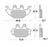SBS KH377 чорні диски Yamaha MT 125 14-, YZF 125 08-18, задні