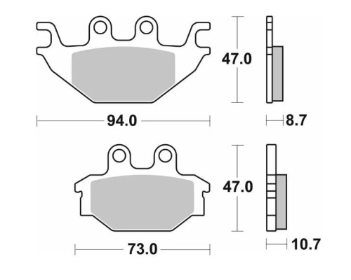 SBS KH377 чорні диски Yamaha MT 125 14-, YZF 125 08-18, задні