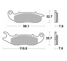 Камбузи SBS KH465 Street Performance Sinter золотий AJP PR3/PR4/PR5 '13-, Derbi Terra/CiЗАДНІCross 125 '08-'16, Honda CRF 250L/M/R '13-, Piaggio LiberЗАДНІMedley 125/150 '16-, Rieju 125 Marathon Pro '11-, Газ Газ