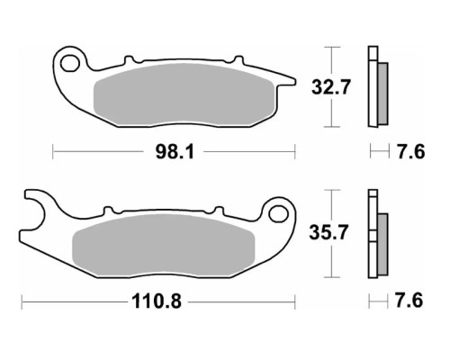 Камбузи SBS KH465 Street Performance Sinter золотий AJP PR3/PR4/PR5 '13-, Derbi Terra/CiЗАДНІCross 125 '08-'16, Honda CRF 250L/M/R '13-, Piaggio LiberЗАДНІMedley 125/150 '16-, Rieju 125 Marathon Pro '11-, Газ Газ