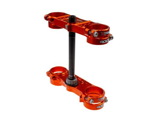 XTRIG ROCS Tech трійні затискачі для передньої підвіски KTM SX 85/Husqvarna TC 85/Gas Gas MC 85 Offset 14mm orange