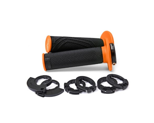 Манетки перемикання передач Domino Off Road D-Lock 2T/4T з адаптерами KTM Husqvarna Honda чорні/помаранчеві