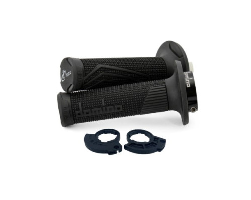 Манетки перемикання передач Domino Off Road D-Lock для 2T з адаптерами Rolgazu KTM Husqvarna GasGas Honda Kawasaki Suzuki Yamaha чорний