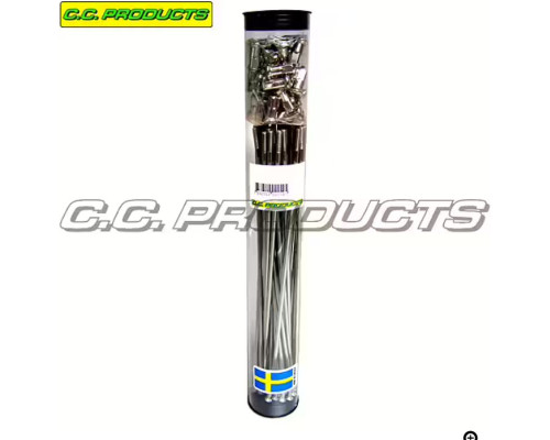 CC Products CC Spokes KPL 18" Тилові Спіці для Дисків Excel 58-654 Aprilia Tuareg 660 '22-'25 9G/300-40 50-0959 Сріблястий