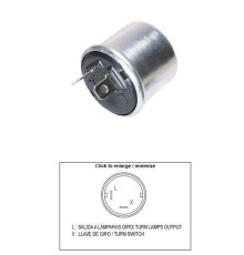 DZE, BREAKER, реле поворотів, універсальний 12V 2+2 21W, чорний