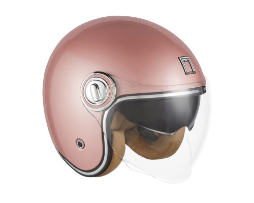 NOX PREMIUM KASK OTWARTY JET HERITAGE SOLID KOLOR RÓŻOWY/ZŁOTY ROZMIAR S