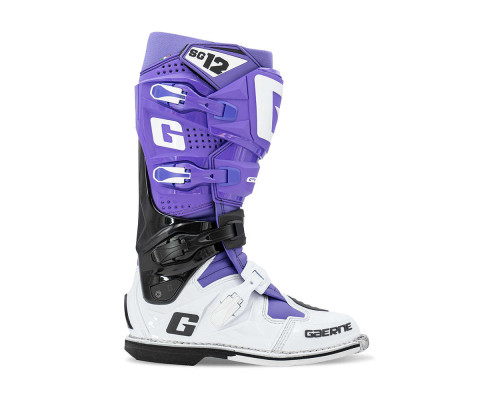 GAERNE Мотоботи CROSS/ENDURO MODEL SG-12 LIMITED EDITION (EDYCJA LIMITOWANA) BLACK/PURPLE/WHITE КОЛІР ЧОРНИЙ/ФІОЛЕТОВИЙ БІЛИЙ РОЗМІР 48