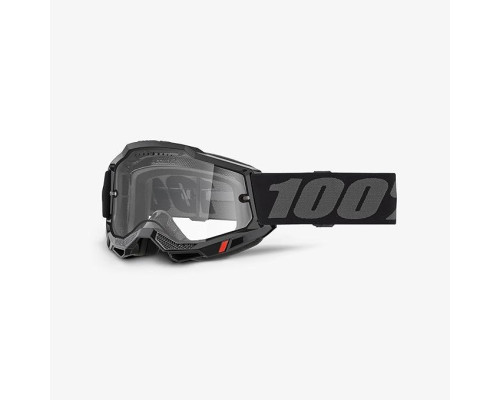 100 PERCENT Ocular ACCURI 2 BLACK/GREY- CLEAR LENS- КОЛІР ЧОРНИЙ/СІРИЙ TRANSPARENT GLASS