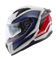 KAPPA KV52 KRONOS ШОЛОМ ІНТЕГРАЛЬНИЙ КОЛІР БІЛИЙ ЧЕРВОНИЙ BLUE CARBON LOOK РОЗМІР 60 / L (СЕРТИФІКАТ ECE 22R06)