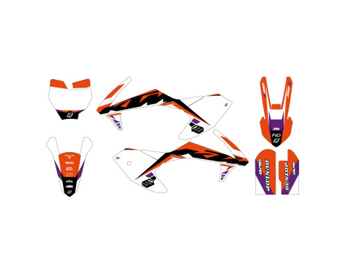 BLACKBIRD НАБІР НАЛІПОК (OKLEIN) KTM SX 50 '16-'23 DREAM 5 КОЛІР ПОМАРАНЧЕВИЙ БІЛИЙ ЧОРНИЙ