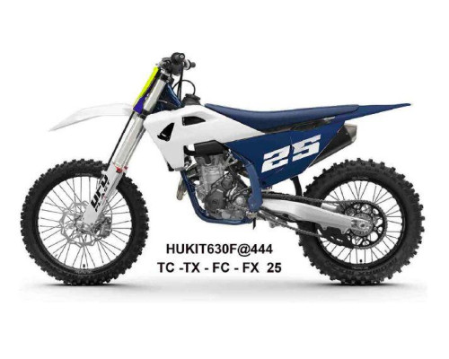 UFO 2025/04 ПЛАСТИКОВИЙ НАБІР (FULL KIT) Z КришкаMI TELESKOP?W (Амортизатор) HUSQVARNA TC 125 / 150 / 250 / 300 '25, TX 300 '25-, FC 250 / 350 / 450 '25-, FX 350 / 450 '25-, КОЛІР БІЛИЙ / GRANATOWY