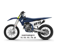 UFO 2025/04 ПЛАСТИКОВИЙ НАБІР (FULL KIT) Z КришкаMI TELESKOP?W (Амортизатор) HUSQVARNA TC 125 / 150 / 250 / 300 '25, TX 300 '25-, FC 250 / 350 / 450 '25-, FX 350 / 450 '25-, КОЛІР GRANATOWY / БІЛИЙ