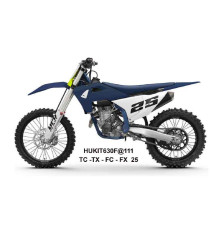 UFO 2025/04 ПЛАСТИКОВИЙ НАБІР (FULL KIT) Z КришкаMI TELESKOP?W (Амортизатор) HUSQVARNA TC 125 / 150 / 250 / 300 '25, TX 300 '25-, FC 250 / 350 / 450 '25-, FX 350 / 450 '25-, КОЛІР GRANATOWY / БІЛИЙ