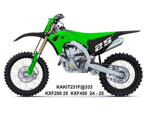 UFO 2025/04 ПЛАСТИКОВИЙ НАБІР (FULL KIT) Z КришкаMI TELESKOP?W (Амортизатор) KAWASAKI KXF 250 '25-, KXF 450 '24-'25 КОЛІР ZIELONY / ЧОРНИЙ
