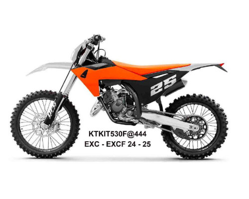 UFO 2025/04 ПЛАСТИКОВИЙ НАБІР (FULL KIT) Z КришкаMI TELESKOP?W (Амортизатор) KTM EXC 150 / 250 / 300 TBI '24-'25, EXC-F 250 / 350 / 450 / 500 '24-'25 КОЛІР БІЛИЙ / ПОМАРАНЧЕВИЙ / ЧОРНИЙ