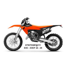 UFO 2025/04 ПЛАСТИКОВИЙ НАБІР (FULL KIT) Z КришкаMI TELESKOP?W (Амортизатор) KTM EXC 150 / 250 / 300 TBI '24-'25, EXC-F 250 / 350 / 450 / 500 '24-'25 КОЛІР ПОМАРАНЧЕВИЙ / ЧОРНИЙ