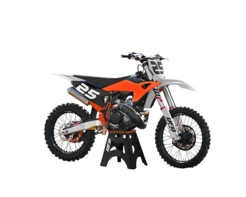 UFO 2025/04 ПЛАСТИКОВИЙ НАБІР (FULL KIT) Z КришкаMI TELESKOP?W (Амортизатор) KTM SX 125 / 150 / 250 / 300 '25, SXF (SX-F) 250 / 350 / 450 '25-, КОЛІР БІЛИЙ / ПОМАРАНЧЕВИЙ / ЧОРНИЙ