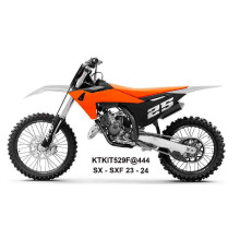 UFO 2025/04 ПЛАСТИКОВИЙ НАБІР (FULL KIT) Z КришкаMI TELESKOP?W (Амортизатор) KTM SX 125 / 250 / 300 TBI '23-'24, SX-F 250 / 350 / 450 '23-'24 КОЛІР ЧОРНИЙ / ПОМАРАНЧЕВИЙ / БІЛИЙ