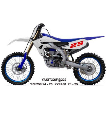 UFO 2025/04 ПЛАСТИКОВИЙ НАБІР (FULL KIT) Z КришкаMI TELESKOP?W (Амортизатор) YAMAHA YZF 250 '24-'25, YZF 450 '23-'25 КОЛІР БІЛИЙ / NIEBIESKI