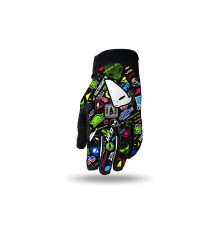 UFO 2025/09?SKYLINE KIDS MOTOCROSS GLOVES КОЛІР ЧОРНИЙ / UFO APPLICATION MIX РОЗМІР XL - КОЛЕКЦІЯ 2025