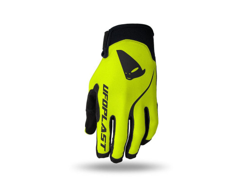 UFO 2025/09?SKYLINE KIDS MOTOCROSS GLOVES КОЛІР ЧОРНИЙ Z??ЗАДНІFLUO РОЗМІР L - КОЛЕКЦІЯ 2025