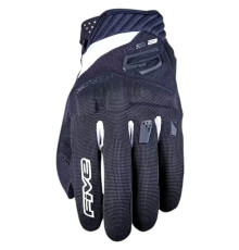 FIVE GLOVES RĘKAWICE TEKSTYLNE DAMSKIE RS3 EVO WOMAN KOLOR CZARNY/BIAŁY ROZMIAR 10 (L)