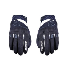 FIVE GLOVES RĘKAWICE TEKSTYLNE RS3 EVO KOLOR CZARNY/BIAŁY ROZMIAR 8