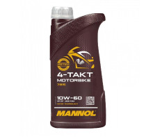 МОТОРНА ОЛИВА MANNOL 4T МОТОЦИКЛЕТНА 10W60 1Л СИНТЕТИЧНА ЕФІРНА ТЕХНОЛОГІЯ (JASO MA/MA2) (7815) (20)