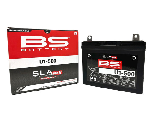 BS 2025/08 АКУМУЛЯТОР U1-500 MAX (FA) 12V 30AH 195X125X176 НЕ ПОТРЕБУЄ ОБСЛУГОВУВАННЯ - ЗАЛИВНЕНИЙ (ЗБІЛЬШЕНИЙ ПУСКОВИЙ СТРУМ) (500A) ATV / UTV POLARIS / YAMAHA (1)
