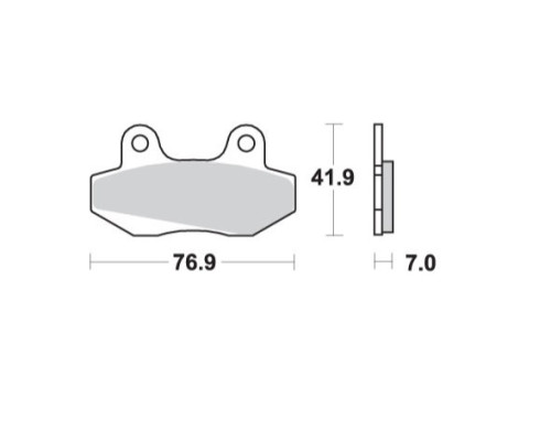 SCHUH ГАЛЬМІВНІ КОЛОДКИ KH86 MITO 50 '99-'06, STELLA 125 '97-'08, HONDA NS-1 50 '91-'94, MBX 50 '83-'85, KYMCO JETIX 125 '08-'15, SPIKE 125 '02-'06, SYM WOLF LEGEND 125 '02-'05, DAELIM CIZADНІACE 110