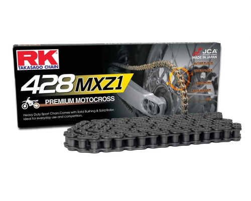 Шнур RK DRIVE LAND (МОТОКРОС) 428MXZ1-136 ЗАМОК (CL) У КОМПЛЕКТІ СТАНДАРТНИЙ КОЛІР (МІСТКІСТЬ: ДО 150 СМ) (27 КН)