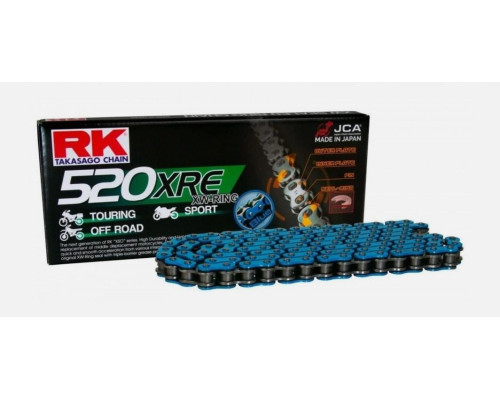 RK ланцюг DRIVE LAND BB520XRE-120(XW-RING) ТРОС (CLF) У КОМПЛЕКТІ СИНІЙ КОЛІР (МІСТКІСТЬ: ДО 800 CCM) (36,5 KN)