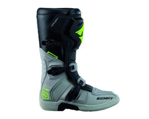 KENNY RACING ЧОБІТКИ CROSS/ENDURO TRACK T2 GREY/NEON YELLOW КОЛІР СІРИЙ/ЖОВТИЙ FLUO РОЗМІР 43
