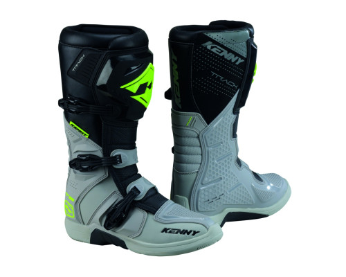 KENNY RACING ЧОБІТКИ CROSS/ENDURO TRACK T2 GREY/NEON YELLOW КОЛІР СІРИЙ/ЖОВТИЙ FLUO РОЗМІР 45