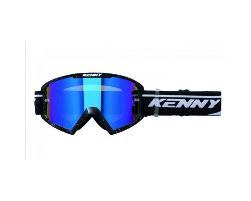 Окуляри KENNY RACING MODEL TRACK+ Блискітки чорні перли - блакитні лінзи - колір сірий/білий/чорний блакитні дзеркальні лінзи