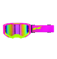 Окуляри KENNY RACING PERFORMANCE EVO 2 NEON PINK - ДЗЕРКАЛЬНИЙ КОЛІР РОЖЕВИЙ/ЖОВТИЙ ФЛУОРОТЕНЗІЙНИЙ