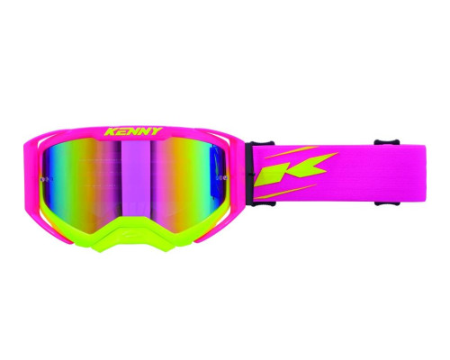 Окуляри KENNY RACING PERFORMANCE EVO 2 NEON PINK - ДЗЕРКАЛЬНИЙ КОЛІР РОЖЕВИЙ/ЖОВТИЙ ФЛУОРОТЕНЗІЙНИЙ