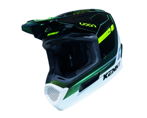 Шолом Kenny Racing Cross/Enduro Performance ERT, графічний зелений, діамантово-білий, колір, розмір XS