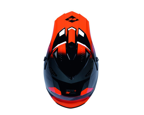 Шолом Kenny Racing для кросу/ендуро, трек, графіка, швидкість, неоново-помаранчевий, помаранчевий/чорний, розмір XL
