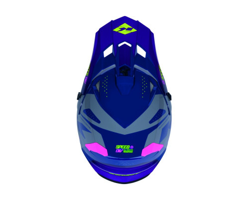 Шолом Kenny Racing для кросу/ендуро з графікою для треку, швидкісний, фіолетовий, рожевий, колір фіолетовий/рожевий/жовтий, розмір XS