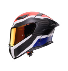 Шолом CABERG 2026 Full Face з козирком, модель DRIFT EVO II CARBON CBR, колір чорний/синій/червоний, матовий, розмір S