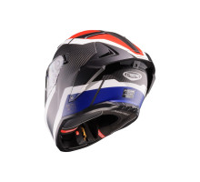 Шолом повного захисту CABERG 2026 з козирком, модель DRIFT EVO II CARBON CBR, колір чорний/синій/червоний, матовий, розмір XL