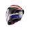 Шолом повного захисту CABERG 2026 з козирком, модель DRIFT EVO II CARBON CBR, колір чорний/синій/червоний, матовий, розмір XL