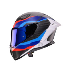 Шолом CABERG 2026 Full Face з козирком, модель DRIFT EVO II CARBON MSPORT, колір чорний/синій/червоний, матовий, розмір L