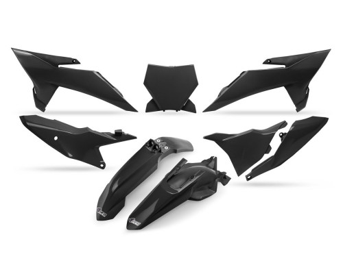 Пластиковий комплект UFO 2025/11 з кришкою фари KTM SX 85 '25-'26 ЧОРНИЙ