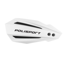 СПЕЦІАЛЬНА ПРОПОЗИЦІЯ POLISPORT НА ЗАХИСТИ РУК (РУЧІ) МОДЕЛЬ BULLIT З УНІВЕРСАЛЬНИМ КОМПЛЕКТОМ КРІПЛЕННЯ 22/28 KTM КОЛІР БІЛИЙ (ЗАПАСНА УПАКОВКА)