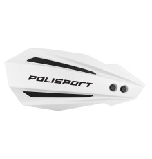 СПЕЦІАЛЬНА ПРОПОЗИЦІЯ POLISPORT НА ЗАХИСТИ РУК (РУЧІ) МОДЕЛЬ BULLIT З УНІВЕРСАЛЬНИМ КОМПЛЕКТОМ КРІПЛЕННЯ 22/28 KTM КОЛІР БІЛИЙ (ЗАПАСНА УПАКОВКА)
